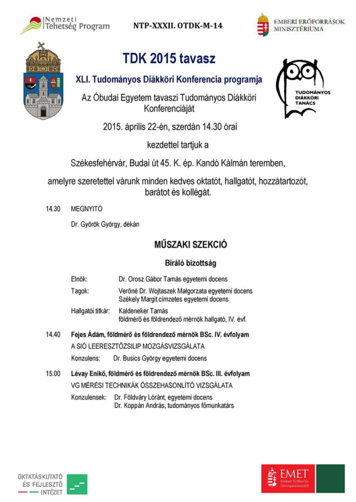 TDK 2015 tavasz 1