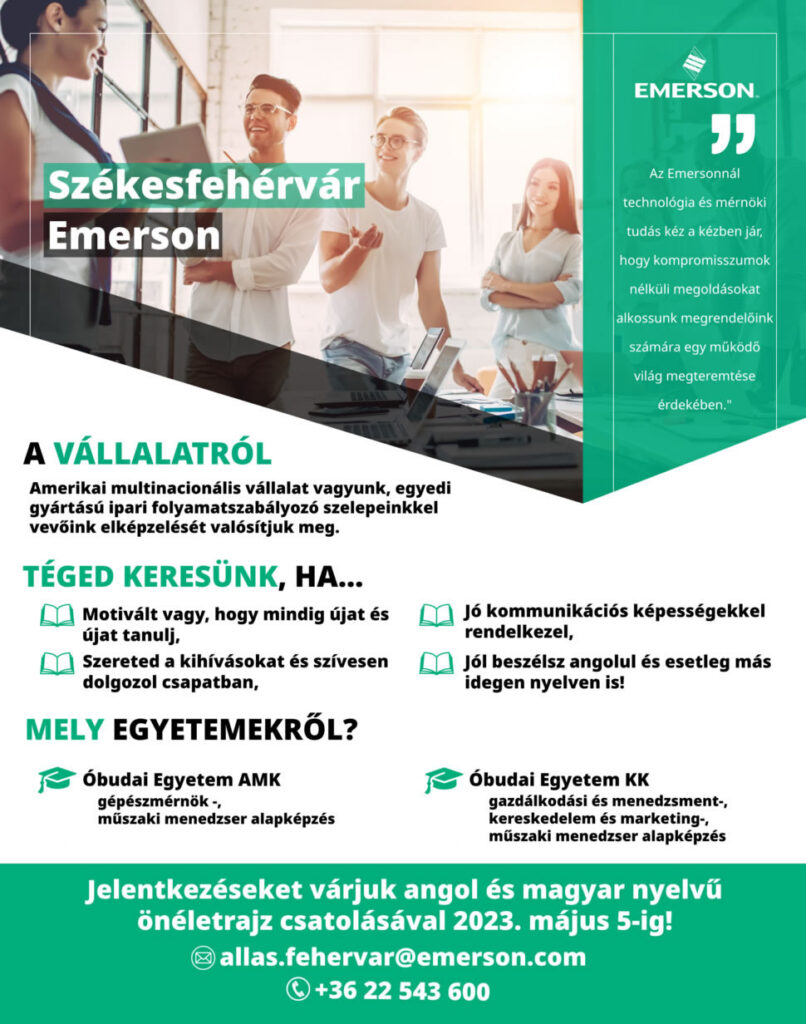 Emerson duális hirdetés 202304