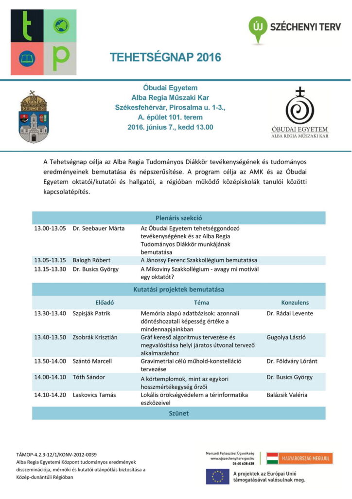 Tehetségnap plakát 2016