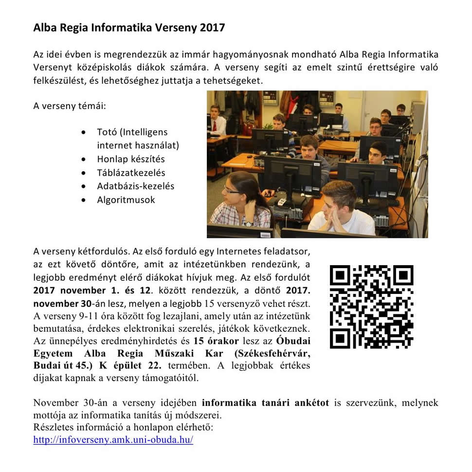Alba Regia Informatika Verseny 20170001