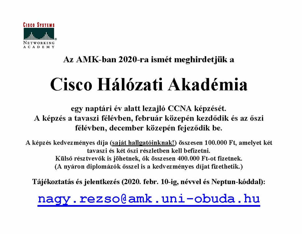 Cisco Akademia 2020