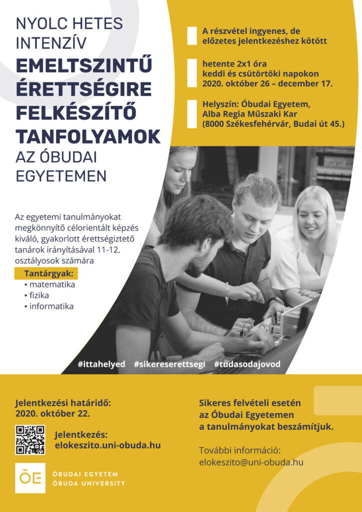 ÓE AMK emelt szintű érettségi felkészítők 20201012