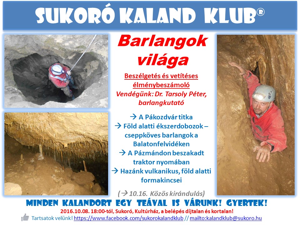 Sukoró kaland klub: Barlangok világa